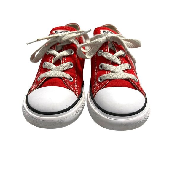 Converse All-Star Sz 10 Red Canvas Sneakers - Picture 5 of 10